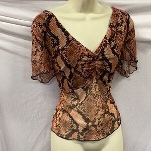 Rue 21+ snake sheer snake skin print top